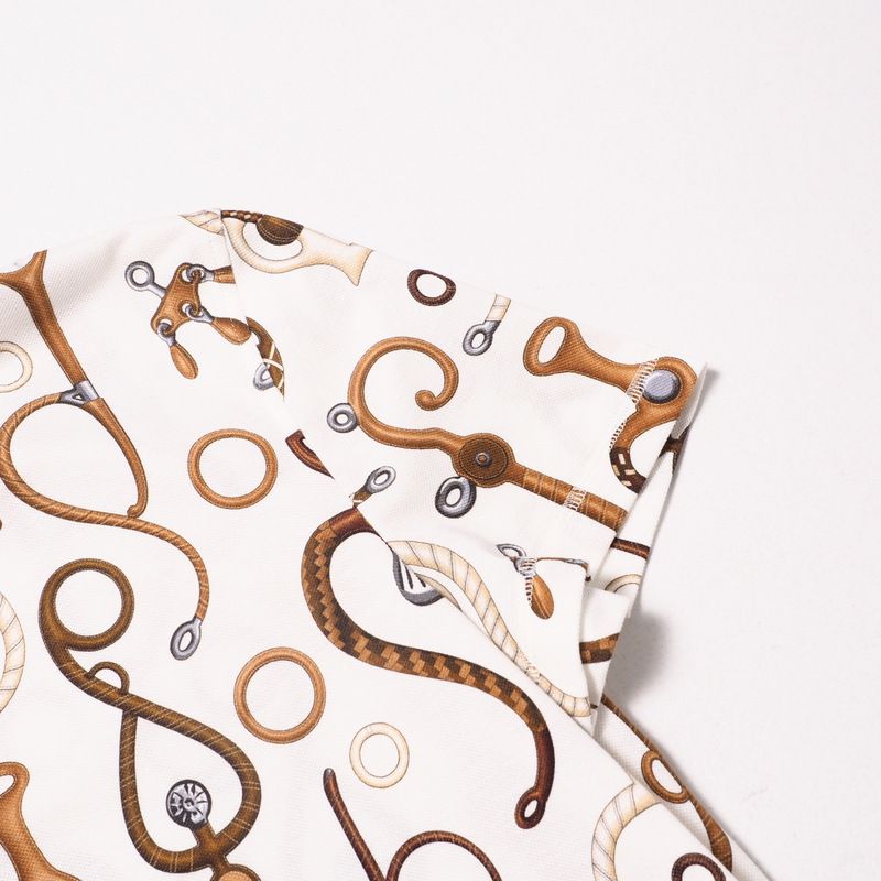 2024ssHermes Dress Size 40 Panoply De Cuir Deer Print Dress Made In