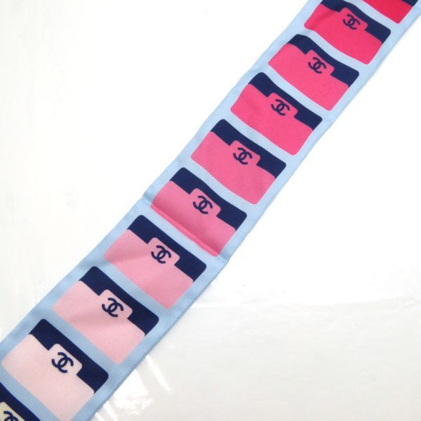 Chanel Headband Twilly Coco Mark 100% Silk Scarf With Tag Chanel