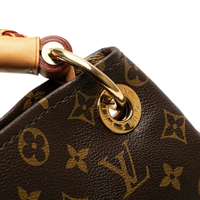 Louis Vuitton Monogram Artsy MM Tote Bag Shoulder Bag M40249 Brown PVC Leather
