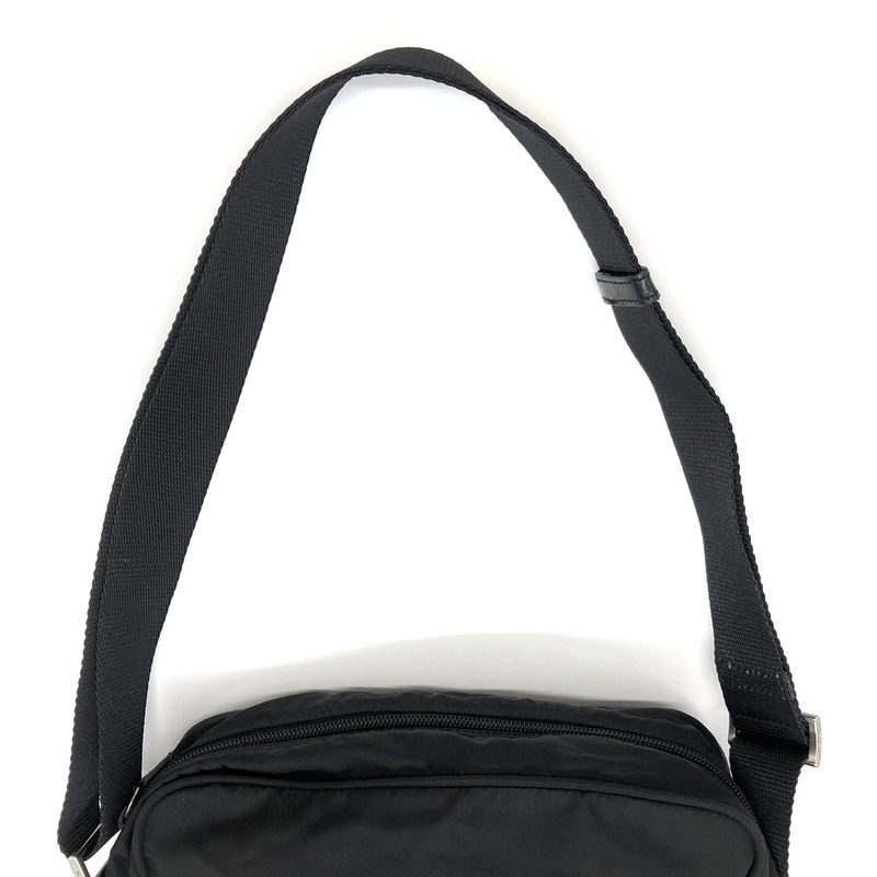 Prada Shoulder Bag Black Nylon Women Men Fashion  Precent