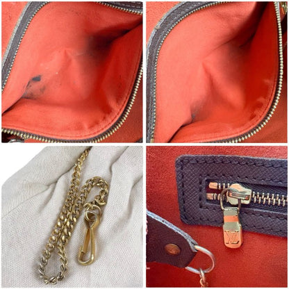 Louis Vuitton Petit Baguette Marais Mini Tote Bag Damier Leather Brown Shoulder