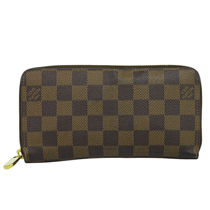 Authentic Louis Vuitton LV New Shape Zippy Wallet Damier Ebène Long Wallet