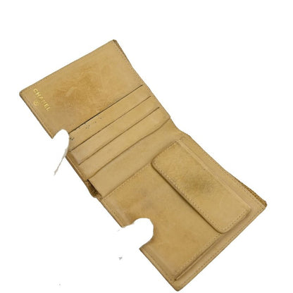 Chanel Wallet Folded Caviar Skin Beige 62kb036