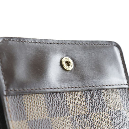 Louis Vuitton Compact Zip M61668 Damier Canvas Brown Ca1002 Women's Fold Wallet