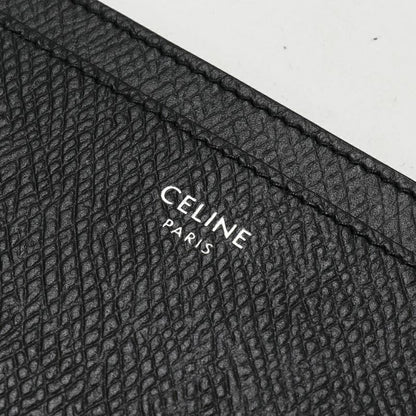 Celine Card Case Passcase Grained Calfskin Black