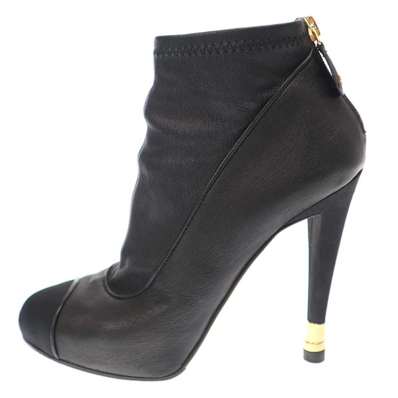 Chanel Leather Boots G28123y05726 Black 37