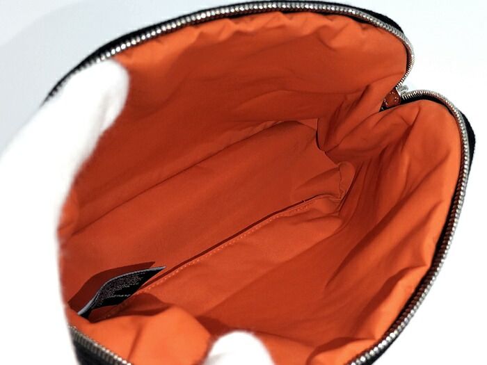 Hermes Bolide Pouch 20 Handbag Canvas Black