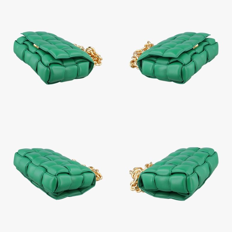 Bottega Veneta The Chain Cassette Green Lambskin B09392158t