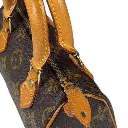 Louis Vuitton Mini Speedy Monogram Shoulder Bag Monogram Canvas M4154 Brown