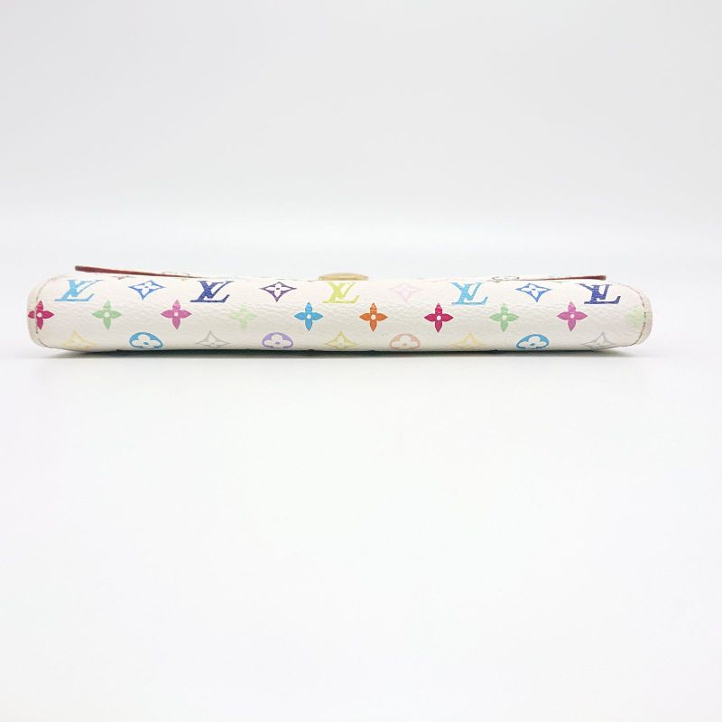 Louis Vuitton Sarah Bron Multicolor Beige Long Wallet Foldable Wallet Box/storag