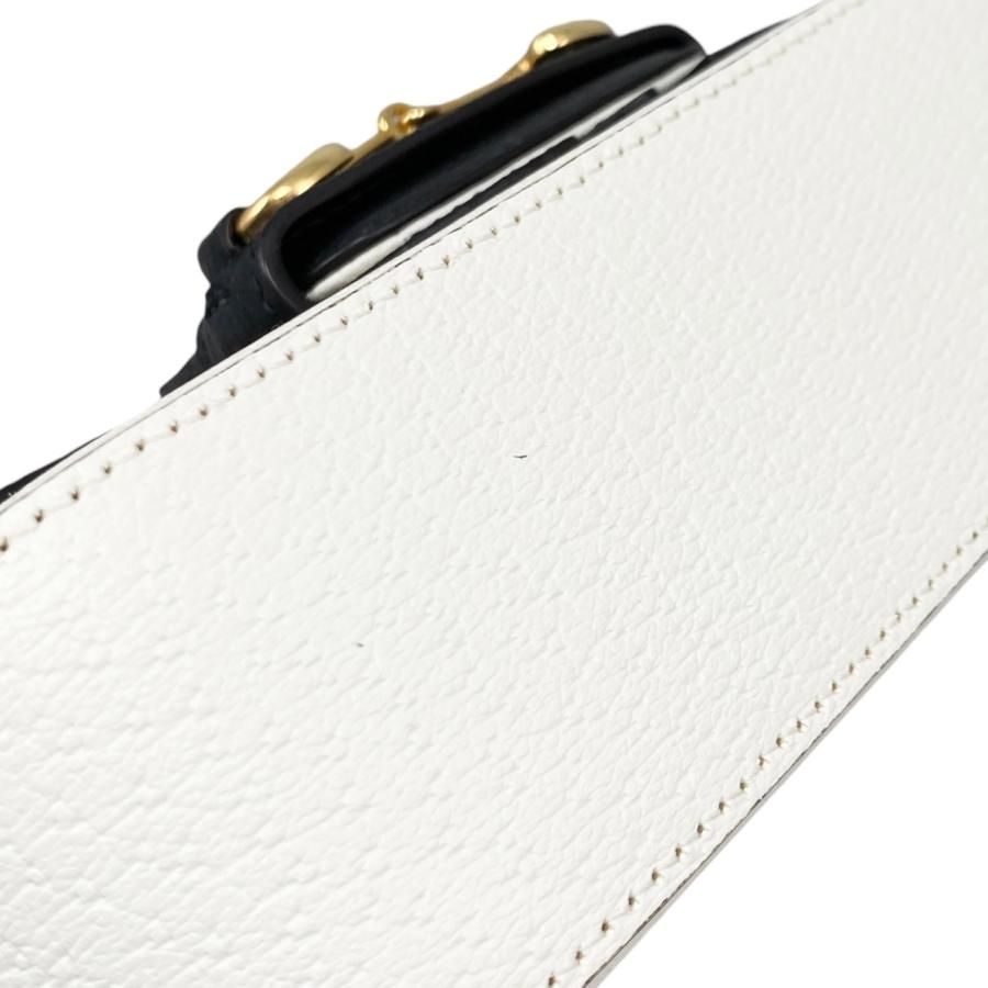 Gucci X Adidas Collaboration Shoulder Bag Horsebit 722009 Logo Chain White