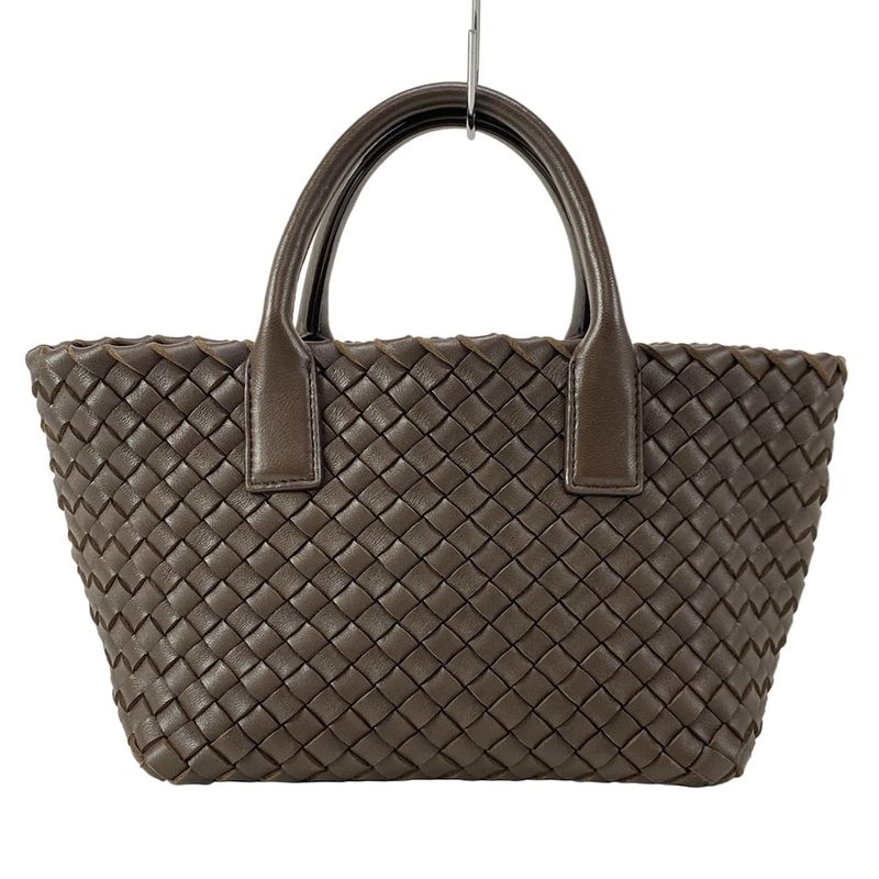 Bottega Veneta Tote Bag Mini Cabas Dark Brown Leather