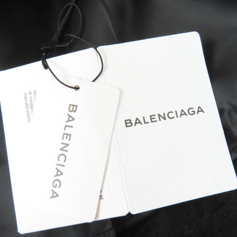 Balenciaga 457902 Studded Long Length Leather Wrap Skirt Rolled Skirt Black 38