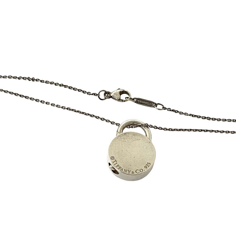 Tiffany & Co Round Lock Silver 925 Necklace Pendant Choker