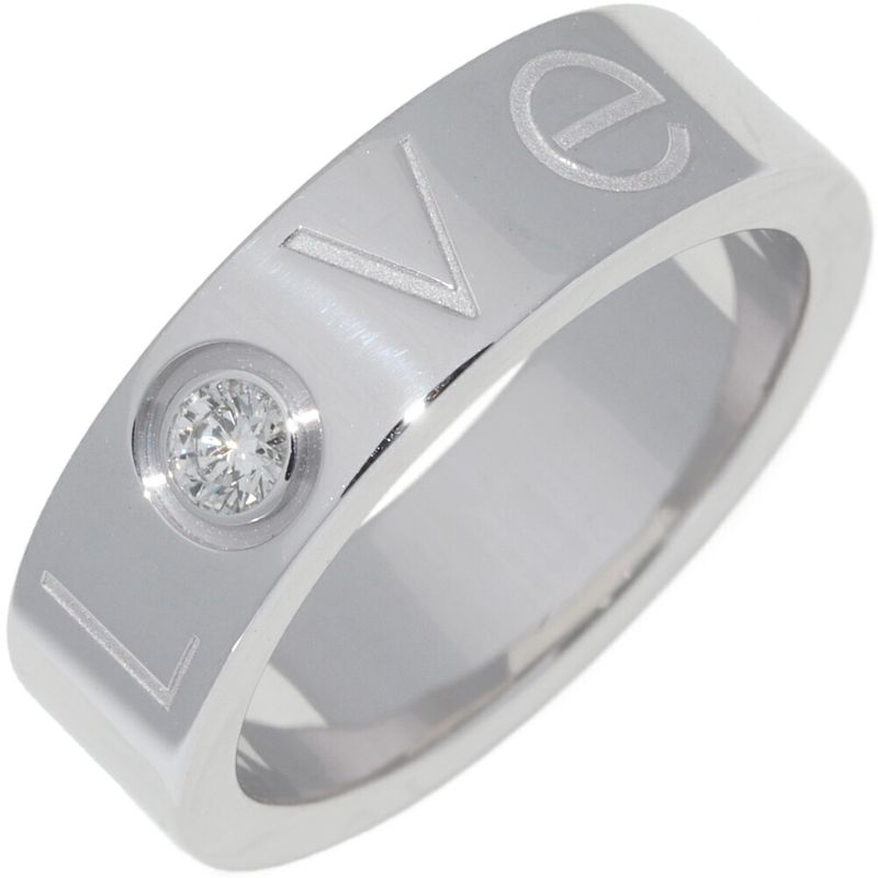 Cartier Ring 18K White Gold Diamond 1P Lovering Ring Width 55mm (022in)