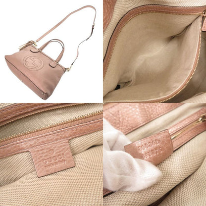 Gucci Soho 308362 Leather Pink 2WAY Handbag Shoulder Bag 1692 Gucci