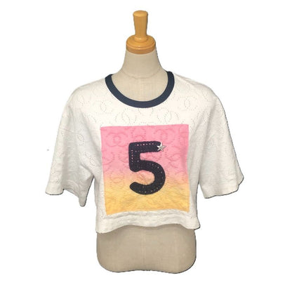 Chanel Short Sleeved T-shirt No5 Star Coco Mark P76438 Cotton White
