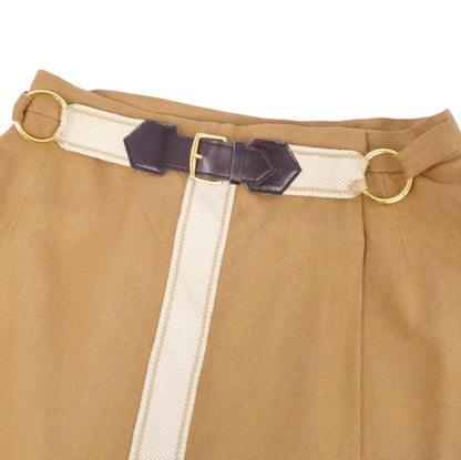 Vintage Hermes Skirt Wrap Skirt Trapezoid Skirt Midi Length Bottoms Women 40(M