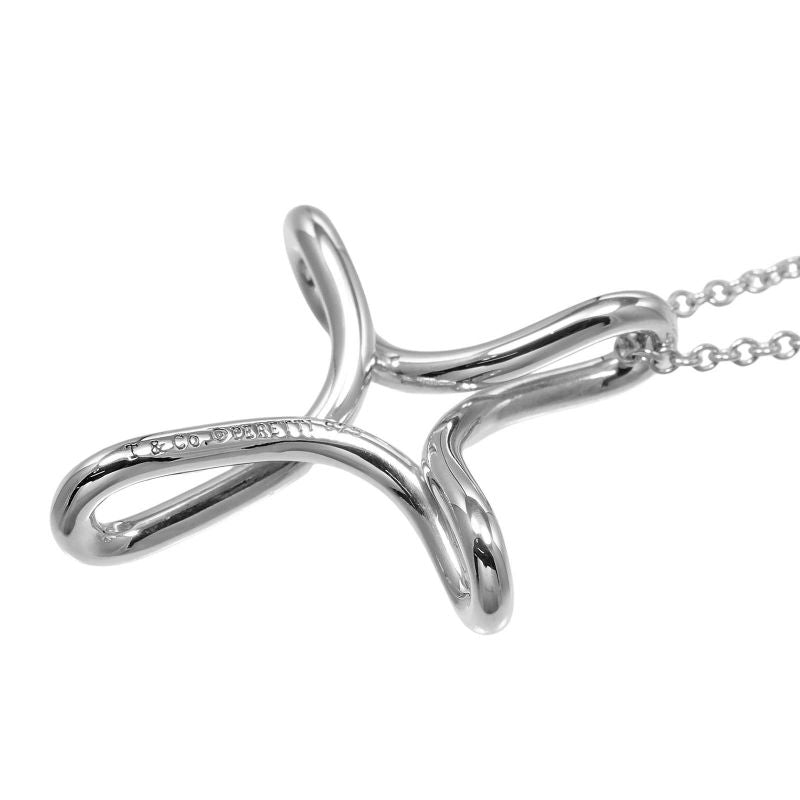 Tiffany & Co Open Cross Silver 925 Ladies 3.25g Necklace