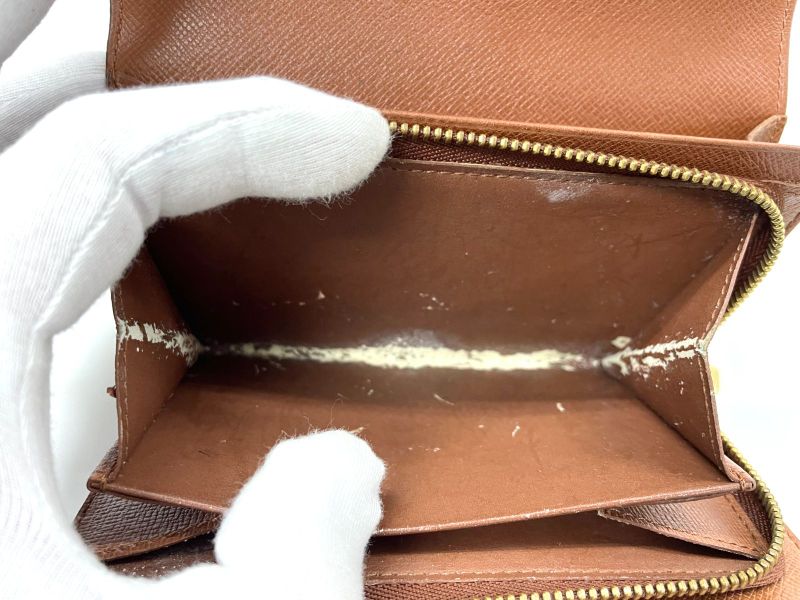 Louis Vuitton Monogram Porte Monet Vieux Trésor M61730 Foldable Wallet L-shaped