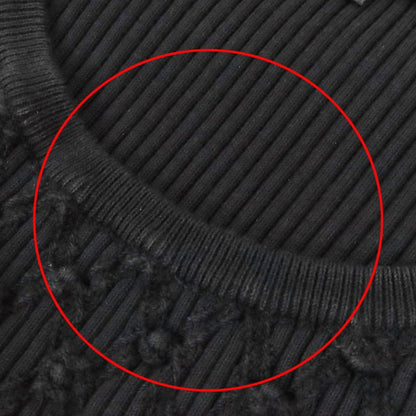 CHANEL P58595 Cotton Coco-mark Hardware All-woven Pattern Short-sleeved Knit