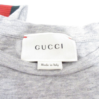 Gucci Kids Sherry Line Stretch Short Sleeve Crew Neck T-shirt Cut And Sewn Gray