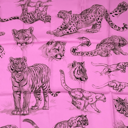 Hermes Carre 90 Silk Scarf Dans L'atelier De Robert Dalet's Atelier Purple