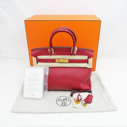 Hermes Birkin 30 Tote Bag Red Togo A Stamp Manufactured In 2017 Gold