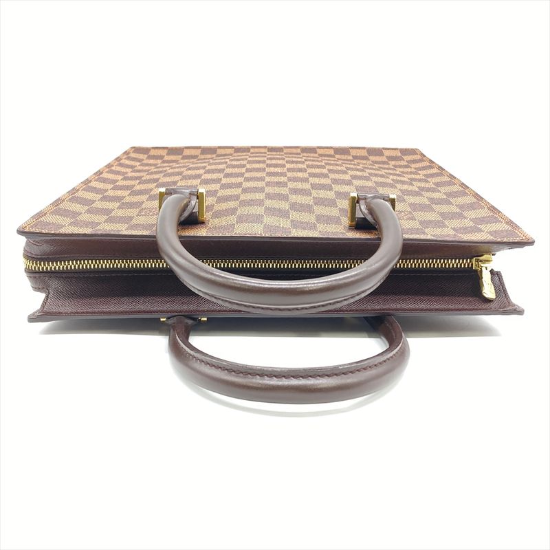 Louis Vuitton Sac Plastic Handbag Damier Ebène N51140 Brown Gold Hardware