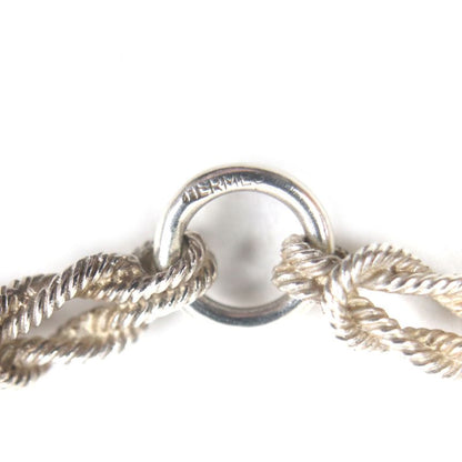 Hermes Vintage Audienne Long Chain Necklace Silver 82cm (32.28in)