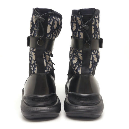 Dior Combat High Top Boots 42 Oblique Black And Navy