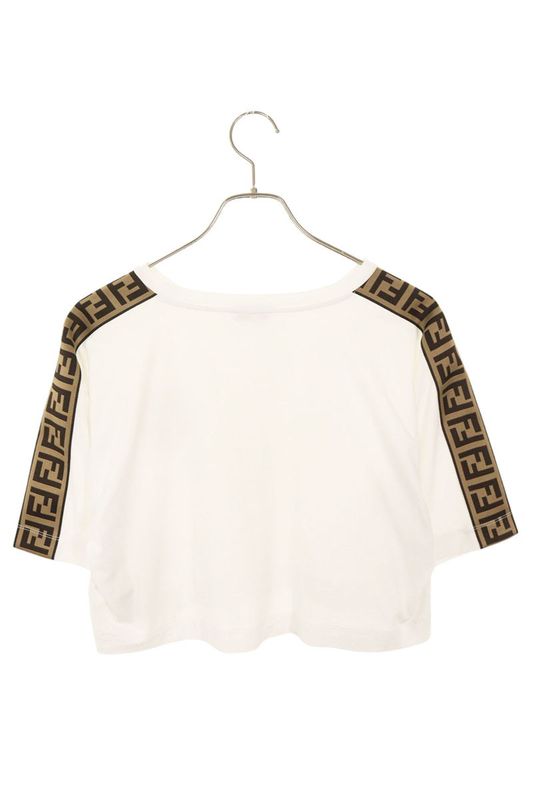 Fendi Faf114 ADHA Zucca Pattern Cropped T-shirt Women's M