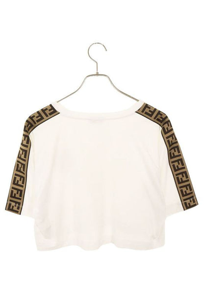 Fendi Faf114 ADHA Zucca Pattern Cropped T-shirt Women's M