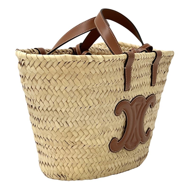 Celine Bag Women's Brand Teen Triomphe Handbag Shoulder Bag 2way Raffia Classic