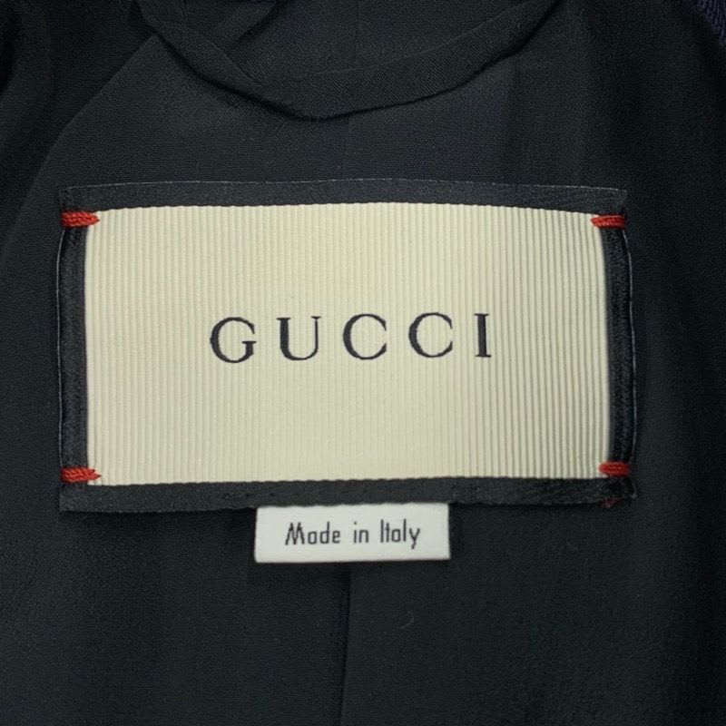 Gucci Outer Coat Jacket Taiga Button Tweed Black