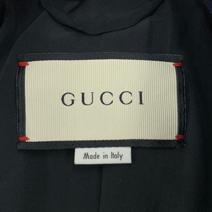 Gucci Outer Coat Jacket Taiga Button Tweed Black