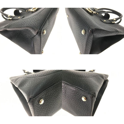 Gucci Women's Gold Hardware Handbag All Leather 131325 Black