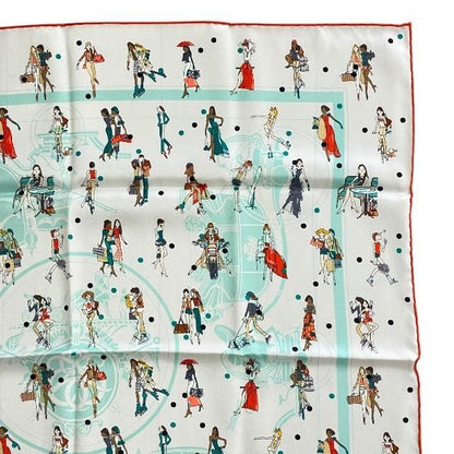 Hermes Scarf Carré 70 EX Libris LES Parisie Ex Libris Parisienne Silk Multicolor