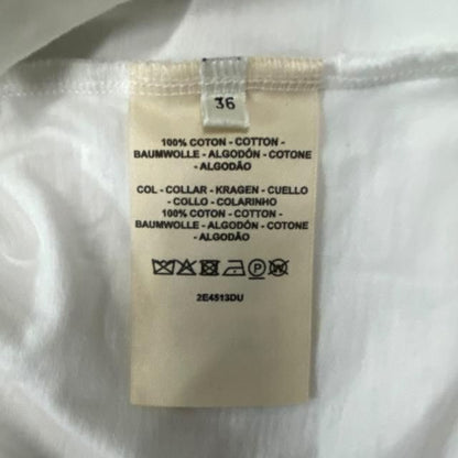 Hermes 2e4513du Top Dress Short Sleeves Grand Tralala Print Cotton White (size