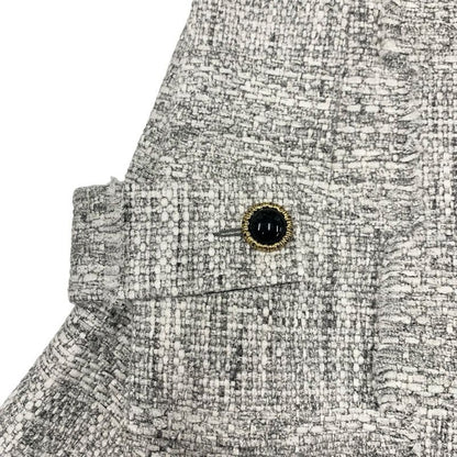 Louis Vuitton Dress Cotton Gray Tweed Short Sleeve 22 SS