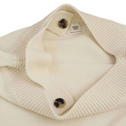 Hermes 24aw Asymmetrical Cashmere Knit Dress 4h2541d1 Ivory 36