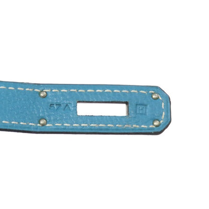 Hermes Birkin 30 Blue Jean Silver Hardware Handbag Epson Women