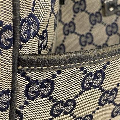 Gucci Tote Bag GG Canvas/sherry Line 145758 Canvas Beige Navy Red Silver