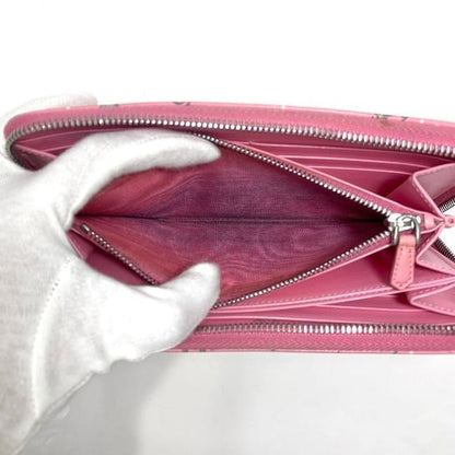 Prada Round Zipper Long Wallet Ec22963 Pink Elephant