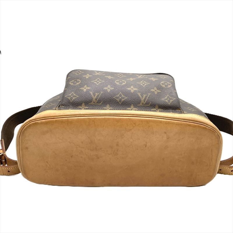 Louis Vuitton Montsouris Backpack Monogram Canvas M51135 Brown Gold Hardware