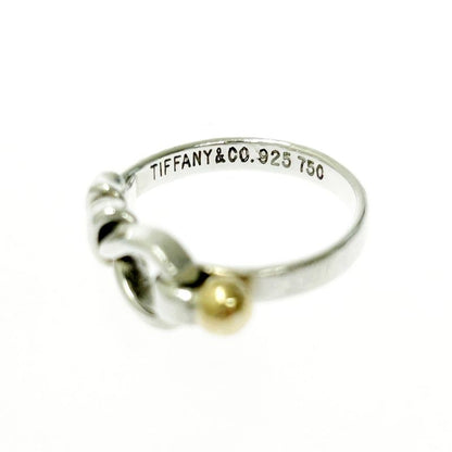 Tiffany & Co Tiffany & Co Silver Gold Hook & Eye Ring 2.7g 925 750 Engraved