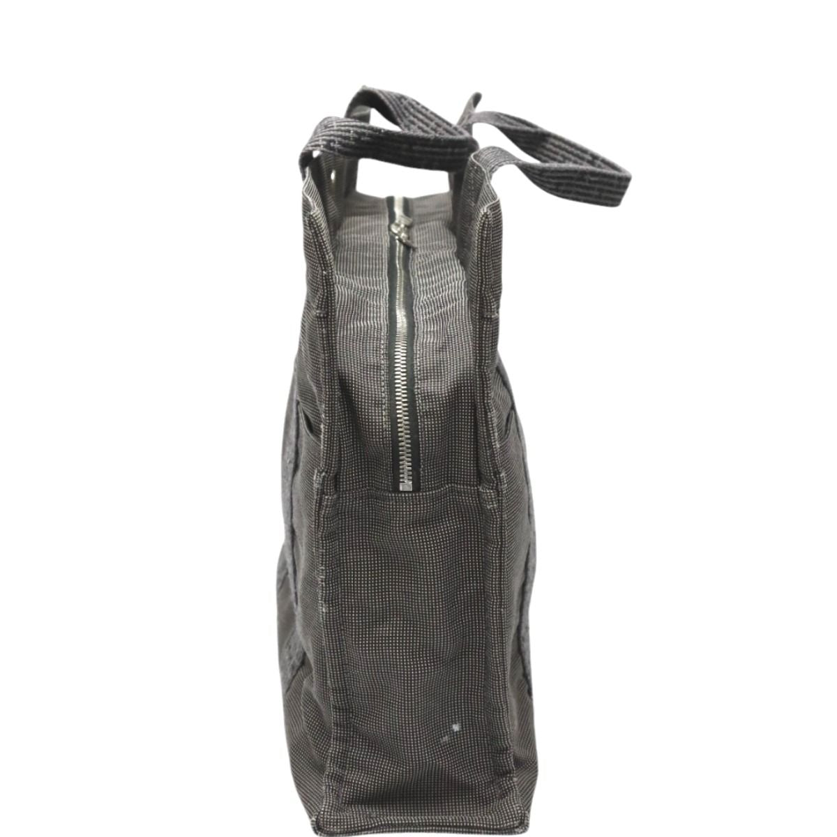 Hermes Yale Line Tote MM Canvas Bag Gray