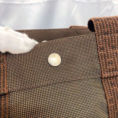 Hermes Tote Bag Tote MM Brown Her Line Excellent Condition