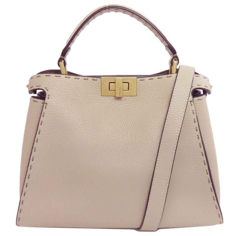 Fendi Peekaboo Mini Selleria 2WAY Handbag Calf Women