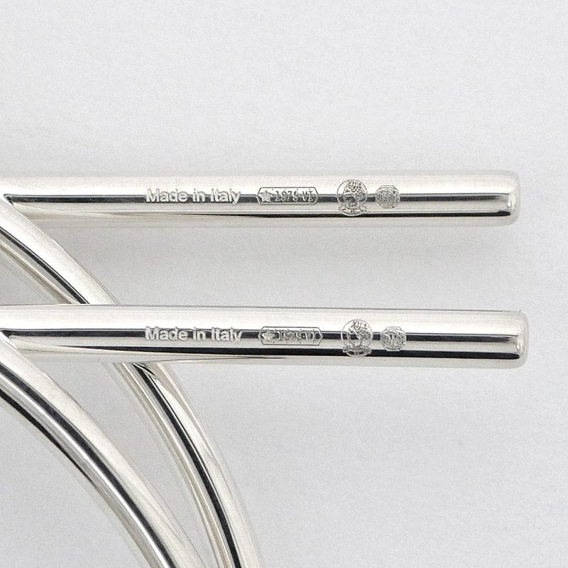 Hermes Earrings Loop MM Pair Ag925 SV Silver Jewelry Accessories Small